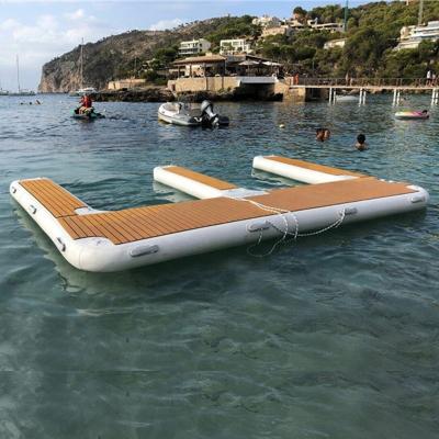 China Waterproof Drop Stitch PVC Combination Multifunctional T Shape Inflatable Y Dock Island Floats Inflatable U Dock for sale