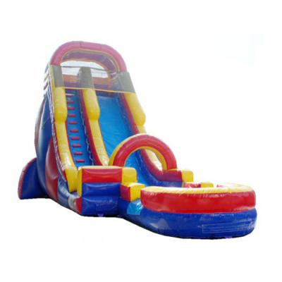 China Outdoor Commercial Fire Resistance Inflatable Pool Backyard Inflatable Water Slide With Swimming Pool for sale