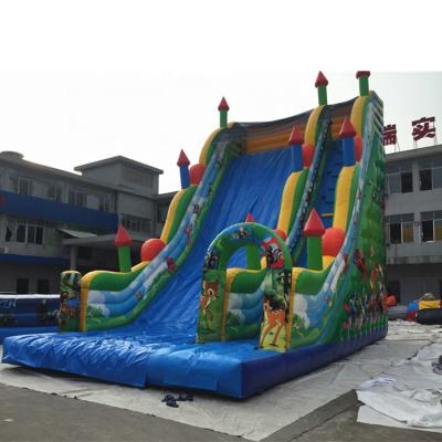 China Backyard Theme Wet Dry Animal Clearance Bouncer Inflatable Single Lane Slide For Dreamy Girls Party Customized for sale