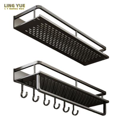 China Wall Mounted Type High value bathroom storage rack free of punching installation wall-mounted towel rack bathroom convenient storage rack for sale