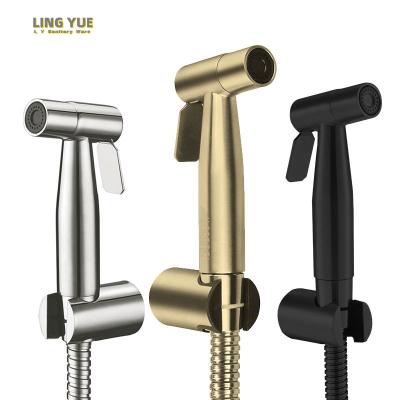 China Modern Hot Sale Bathroom Handheld Wall Mounted Sprayer Toilet Shattaf Set Stainless Steel Toilet Bidet Sprayer Set for sale