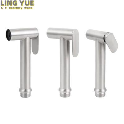 China Modern High Quality Stainless Steel 304Shattaf Sprayer Set Toilet Toilet Wall Mount Bidet Sprayer Set for sale