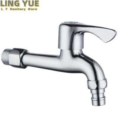 China Traditional New design home pipe Bibcock Taps wall mounted copper body sink water tap cost effective single hole faucet for sale