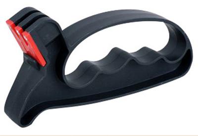 China 2 Stage Scissor Knife Sharpener , Black  Manual Knife Sharpener 36g 140 * 70 * 26mm for sale