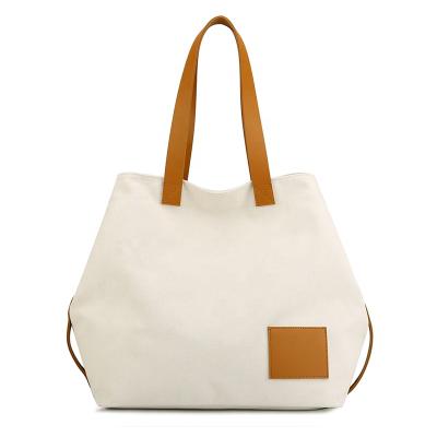 China 2022 Hot Selling Portable Office Ladies Business Casual Tote Cotton Canvas Makeup Bag for sale