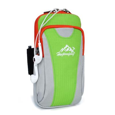 China Outdoor sports colorful mobile phone contrast color motion detection custom logo arm running bag for sale