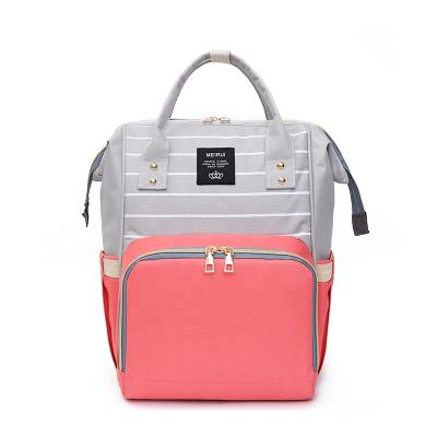 China New Design Travel Color Contrast Mom and Dad Hospital Waterproof Mom and Me Maternity Diaper Bag for sale