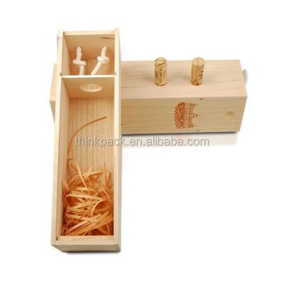 China Wholesale Wine Storage Gift Case Handmade High Quality Custom Wooden Bottle Box for sale