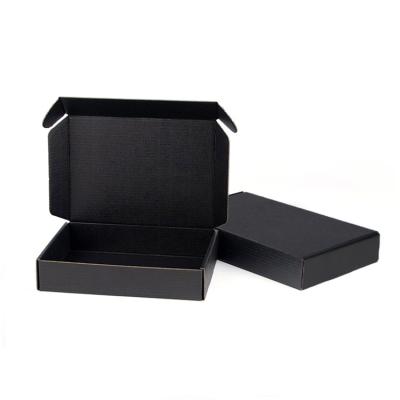 China Recyclable Black Gift Box Customize Size Logo Corrugated Paper Wig Boxes Packaging for sale