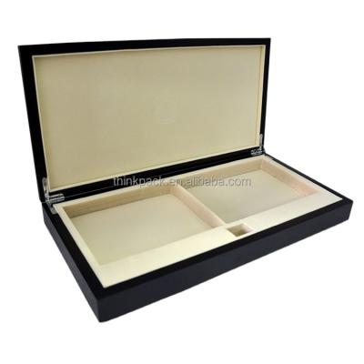 China Handmade Custom Black Spray Paint Wood Organizer High End Jewelry Box Gift Box for sale