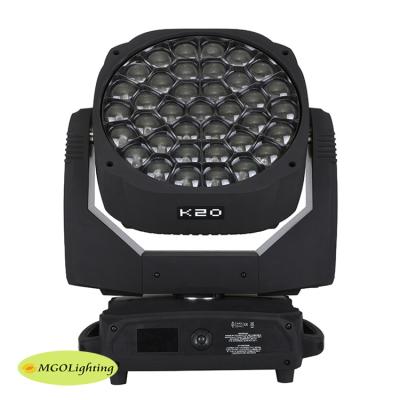 China Less noise new stage light 37*15w led k20 led big eye beam wash zoom moving head light for sale