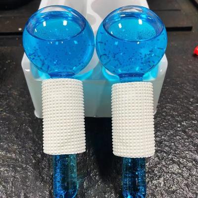 China Face Crystal Ice Hockey Energy Massage Face Beauty Eye Massager Ice Globes Beauty Ball Eyes Beauty Roller Water Wave Ball for sale