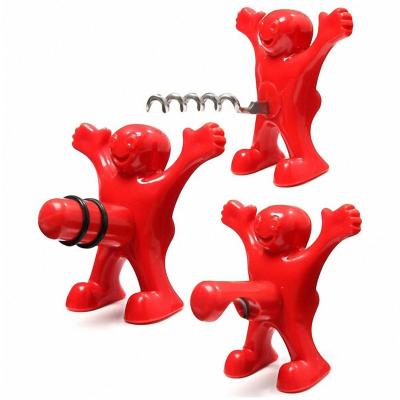 China Hot Funny Guy Wine Stopper Perky Beer Man Cork Bottle Plug Funny Happy Wine Opener Novelty Sale Bar Tools for sale