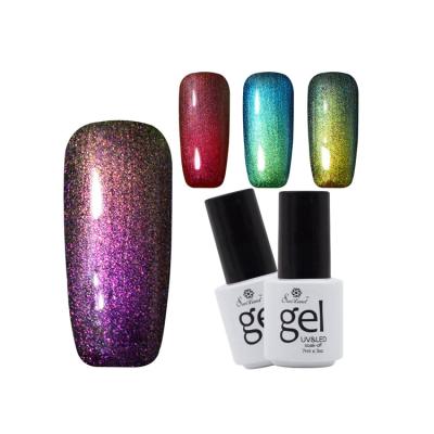 China Saviland Professional Multi Color Nail Chameleon Nail Painting Paramagnetic Laser Shimmer UV Gel Polish for sale