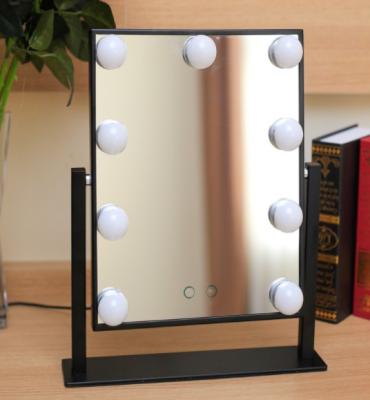 China Desktop Mirror Touch Screen Cosmetic Make Up Led Makeup Mirror With Light for sale