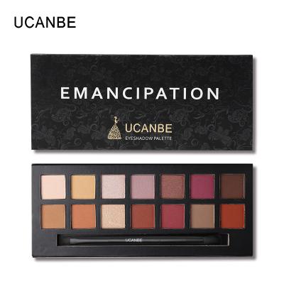 China UCANBE Waterproof Professional Renaissance Eyeshadow Palette 14 Colors Makeup Shimmer Matte Eyeshadow Palette for sale