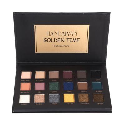 China HANDAIYAN Professional Waterproof Eyeshadow Palette 18 Colors Makeup Glitter Eyeshadow Matte Palette for sale