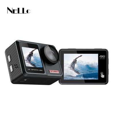 China Recording Function Nello Action Camera Hd 4K 5K 170 Degree Wide Angle Outdoor Action Sports Camera With Remote Control for sale