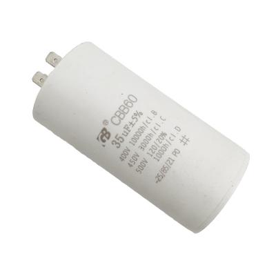 China 25/85/21 cbb60 ac motor boarding and handling 50/60hz 450v ac capacitor 35MFD for sale