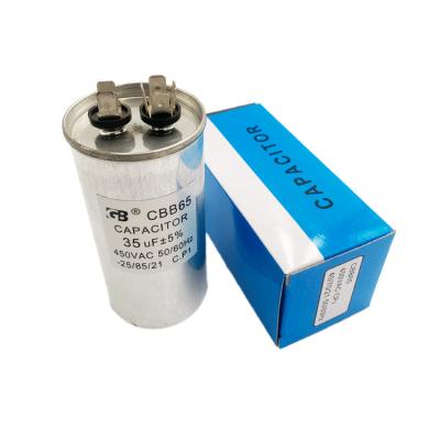 China Wholesale Custom Size Cbb65A-1 AC Motor Boarding And Handling Capacitor Run 35Uf 450V for sale