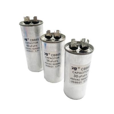 China CBB65 30uf 450V 35uf CBB65A-1 AC Motor Air Conditioner Compressor Starting Capacitor for sale