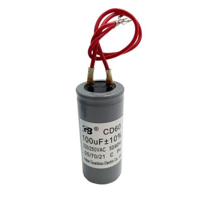 China AC Motor Refrigerator Fittings CD Series Motor Starting Capacitor for sale