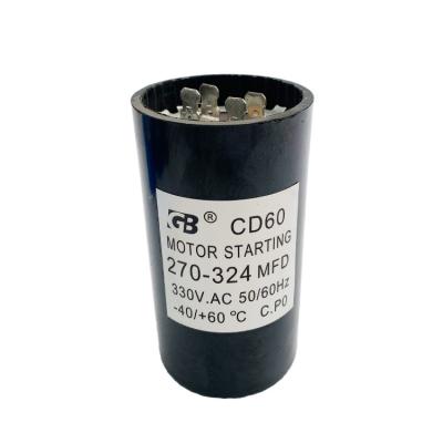 China Hot Sale 400uf AC Motor High Qty CD60 Motor Starting Capacitor for sale