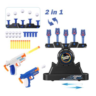 China Electronic Toy Floating Target Shooting Games Set for Kids Indoor Outdoor Toys with Glow-in-The-Dark Foam Dart Blasters and Soft Bullet 2 Gun for sale