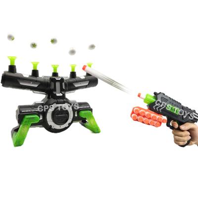 China Electronic Soft Floating Gun Ball Aims Toy With Music Kids Soft Bullet Shooting Interactive Game Target Practice Game Guns for sale