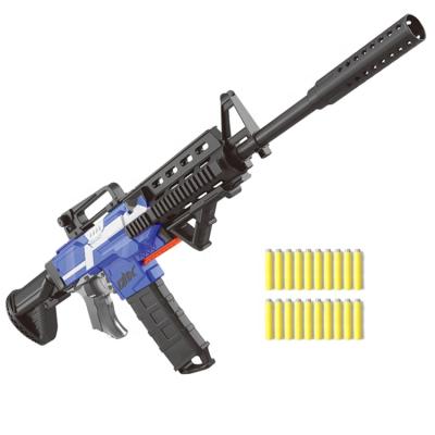 China Electronic Bullet Gun Toy Soft Battery Operated Kids Toys Throw Plastic With Soft Bullet for sale