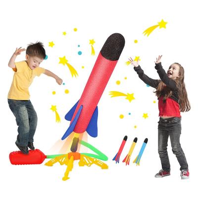 China Race. Jump. Launch Rocket Launcher for Kids, 3 Colored Foam Rocket and Air Rocket Stomp Launcher, Summer Toy Sports Games Outdoor for sale