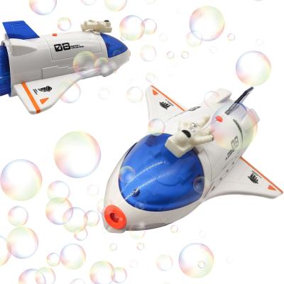 China Amazon Rocket Shaped Bubble Blower Machine Summer Play Plastic Electric Hot Outdoor Toys for Children for sale