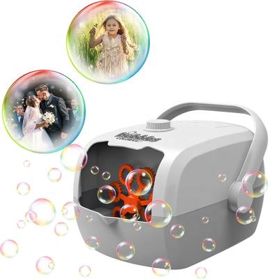 China Indoor & Outdoor Automatic Electric Bubble Maker Bubble Maker Portable Bubble Maker Rechargeable Plug-in Device for Kids Indoor Outdoor Party for sale