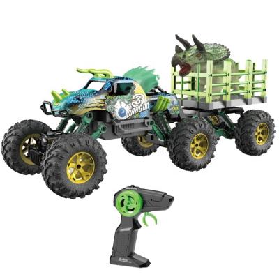 China 1:14 Electric RC Car Model 4WD Rc Remote Control Monster Truck Toy With Dinosaur for sale