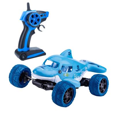 China RC Model Dolphin Double Sided 360 Degree Rotation Racing Stunt Car Kids Remote Control Car Toy for sale