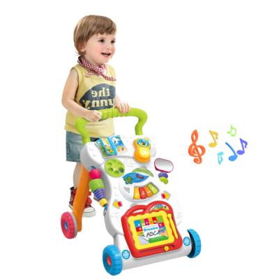 China For baby to learn wholesale stroller walking car with music 3 in1 baby handheld walker for sale