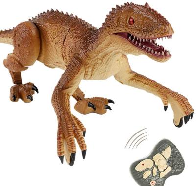 China Hot Selling ABS Amazon 2.4G RC Dinosaur Toys Simulated Swing Walking Remote Control Dinosaur For Kids for sale