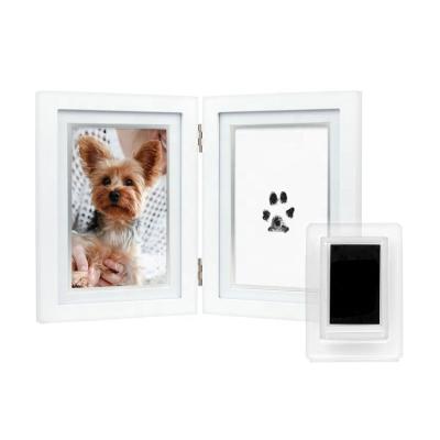 China Decorative Photo Frame Pet Pawprints Desktop Picture Frame and Footprint Kit for sale