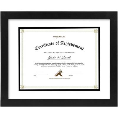 China CLASSIC 11x14 Diploma Frame Wood Frame for 8.5x11 Document and Certificates, Real Glass for sale