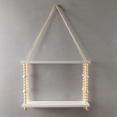 China (Others) Adjustable Wall Hanging Shelves, 2 Tier Swing Rope Floating Shelf for sale