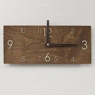 China Antique Style Rustic Wooden Wall Clock for sale