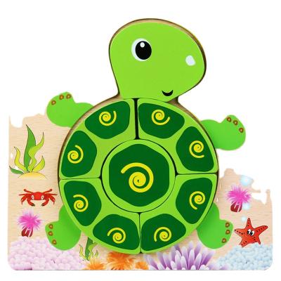 China Custom Wooden Puzzle Toys Puzzle Games , Cartoon Animal Puzzle For Kids for sale