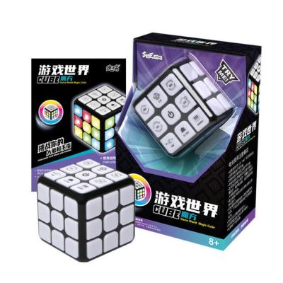 China Eco-friendly Flashing Magic Acousto-optic Smart Magic Cube in HT Cube Memory Brain Training Educational Toy LED for Kids Adults for sale