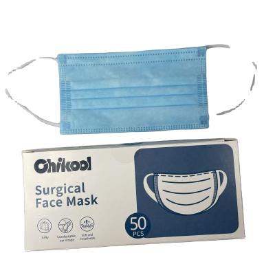 China Chikool Surgical Disposable Face Mask 3-ply Protective High Efficiency Adult Mask manufacturers offer for sale