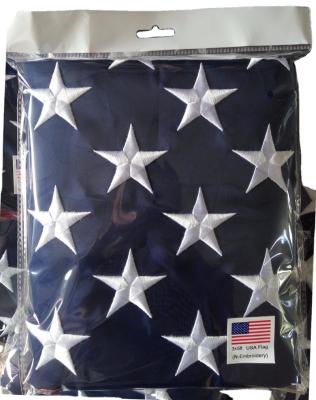 China Factory Direct Hanging Stars USA Nylon Embroidered American Flag for sale