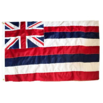 China Quality 3x5ft 210D USA State Hanging Nylon Hawaii Stitched Flag for sale