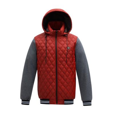 China Winter Waterproof Custom Coat Mens Electric Heating Anorak Down Jackets Clothing Battery Heat Heated Stripper Jacket Men for sale