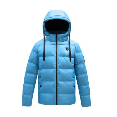 China NEW Washable Rechargeable Infrared Windproof Heating Coats Waterproof Outdoor Down Jacket USB Heating Clothes With Hood For Men And Women for sale