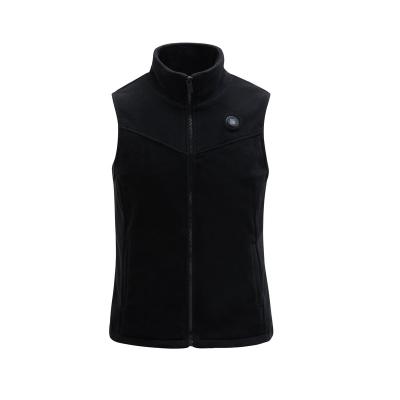 China Breathable Women Fleece Vests Winter 5V Battery Sleeveless Heating Shirts With Zipper Cotton Vests Unisex Heated Hunting Vest for sale