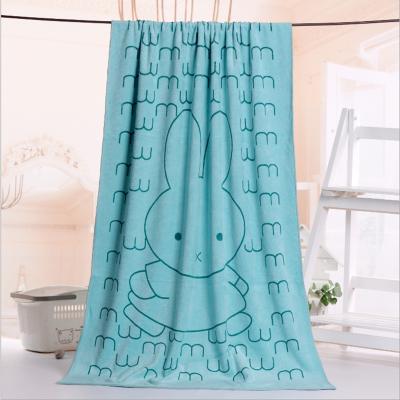 China Sustainable Double Sided Cashmere Microfiber Quick-Dry Swimming Beach Towel for sale